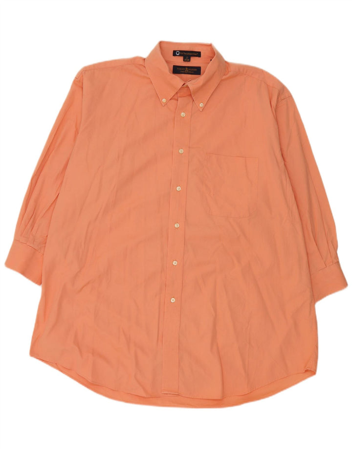 Tommy Hilfiger Herre høj skjorte str. 17 XL Orange