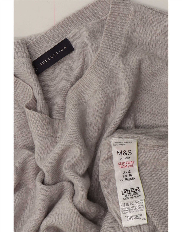 Marks & Spencer Dametrøjetrøje med rund hals DK 12 Mellemgrå