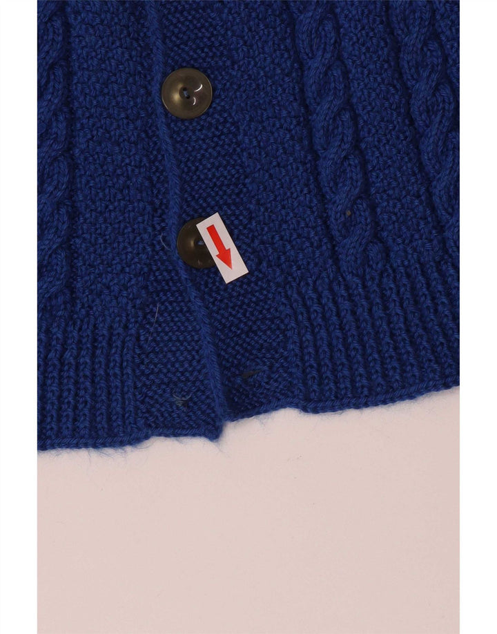 Vintage cardigan sweater til mænd mellemblå
