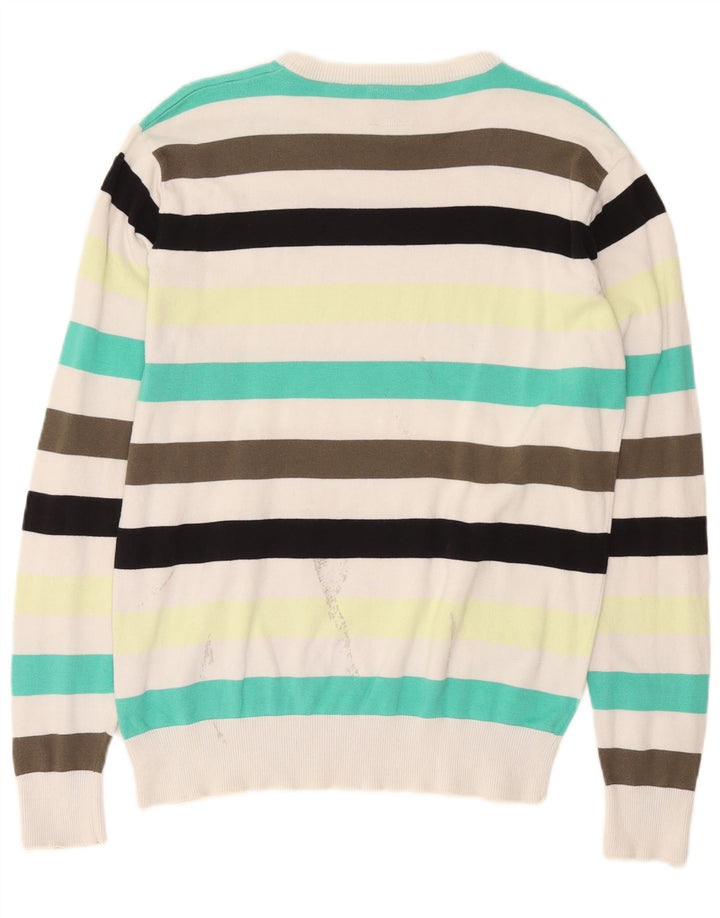 Jack & Jones herre rund hals sweater stor flerfarvet stribet
