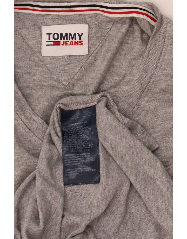 Tommy Hilfiger Herre T-Shirt Top Stor Grå Flecked Bomuld