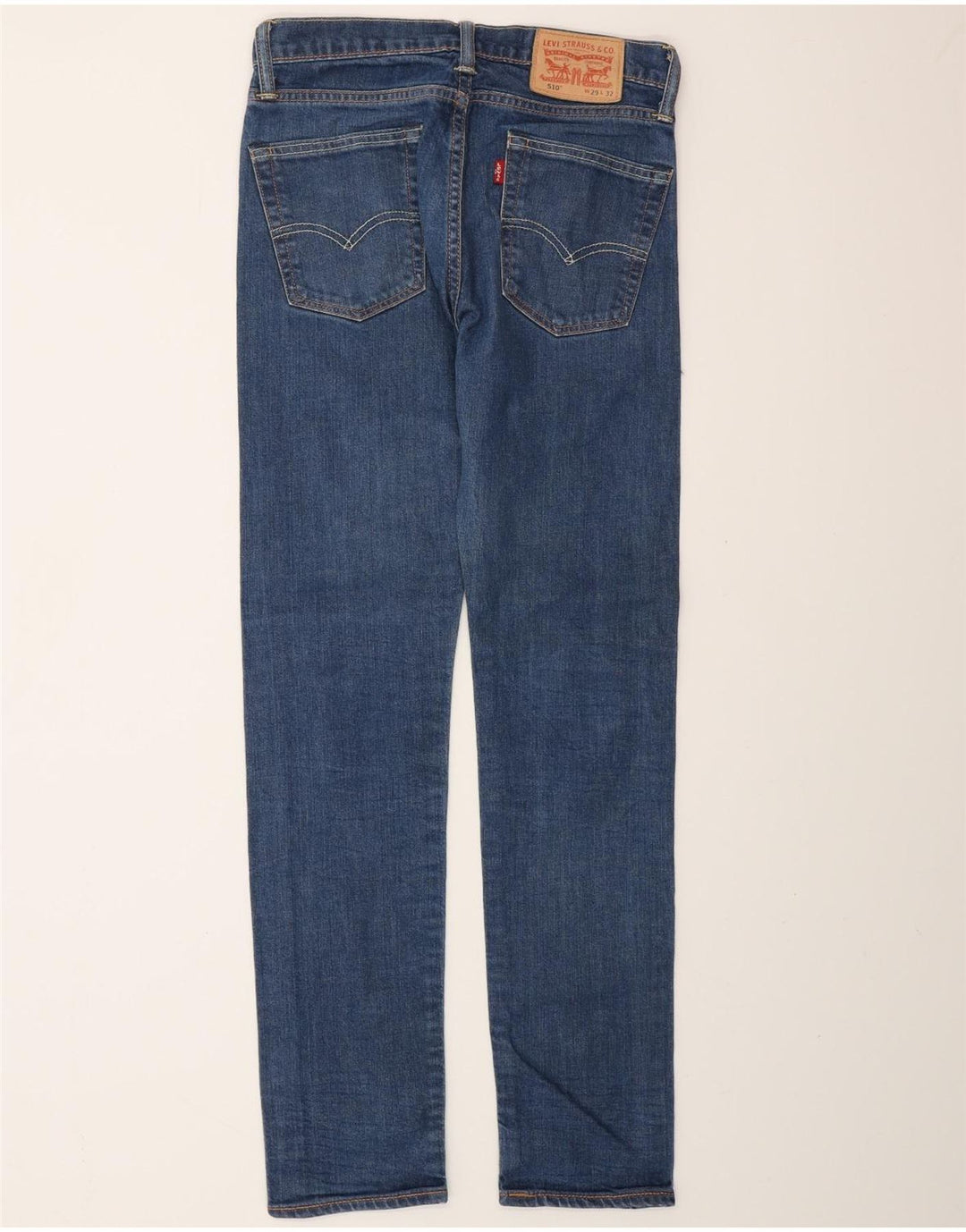 LEVI'S Herre 510 Slim Jeans W29 L32 Blå Bomuld