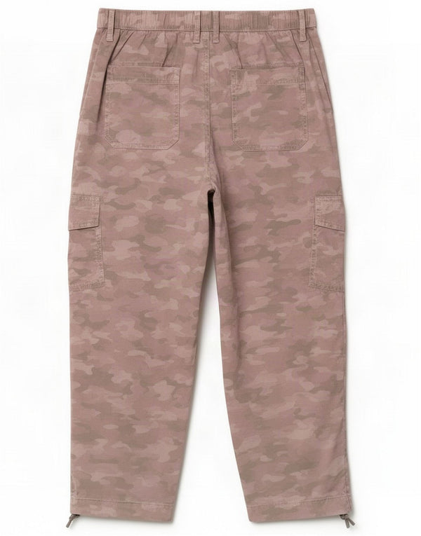 Marks & Spencer Dame Cargo Trousers UK 12 Medium W30 L22 Pink Camouflage