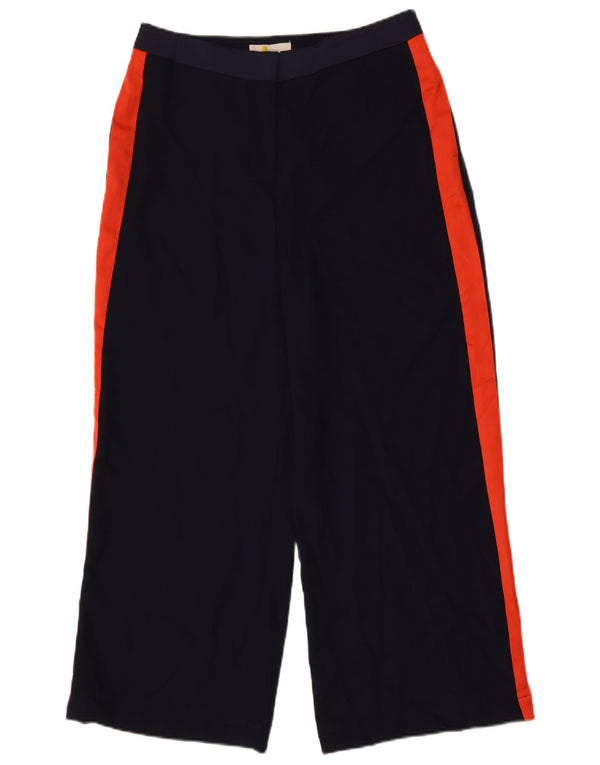 Boden Dame Casual Bukser UK 12 Medium W32 L26 Navy Blue Colourblock