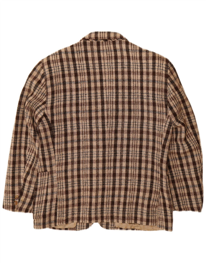 Carrera Herre 2 Button Blazer Jacket UK 38 Medium Brown Check