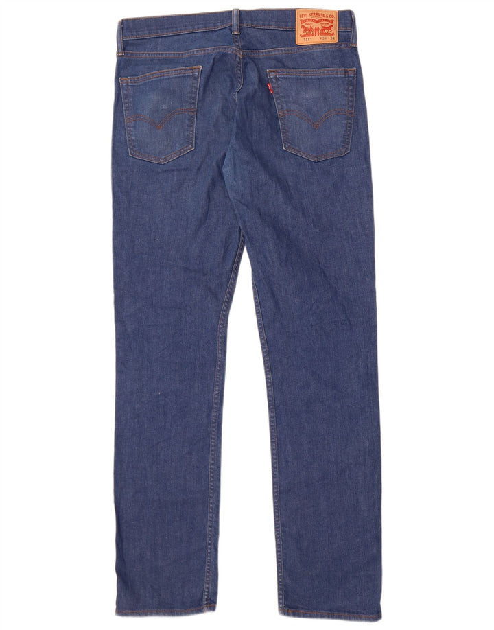Levi's Herre 511 Slim Jeans 34 L34 Blå Bomuld