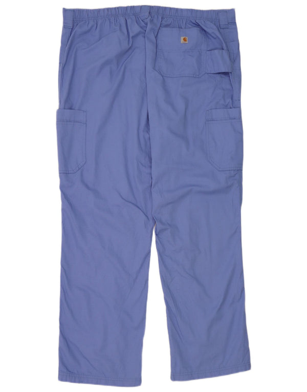 Carhartt Herre Straight Cargo Bukser 2XL W44 L33 Blå Bomuld