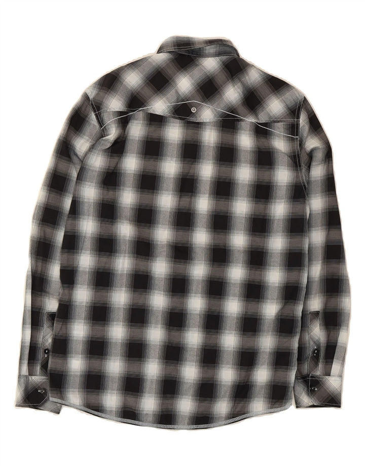 MUSTANG Mens Shirt Small Black Check Vintage Mustang and Second-Hand Mustang from Messina Hembry 