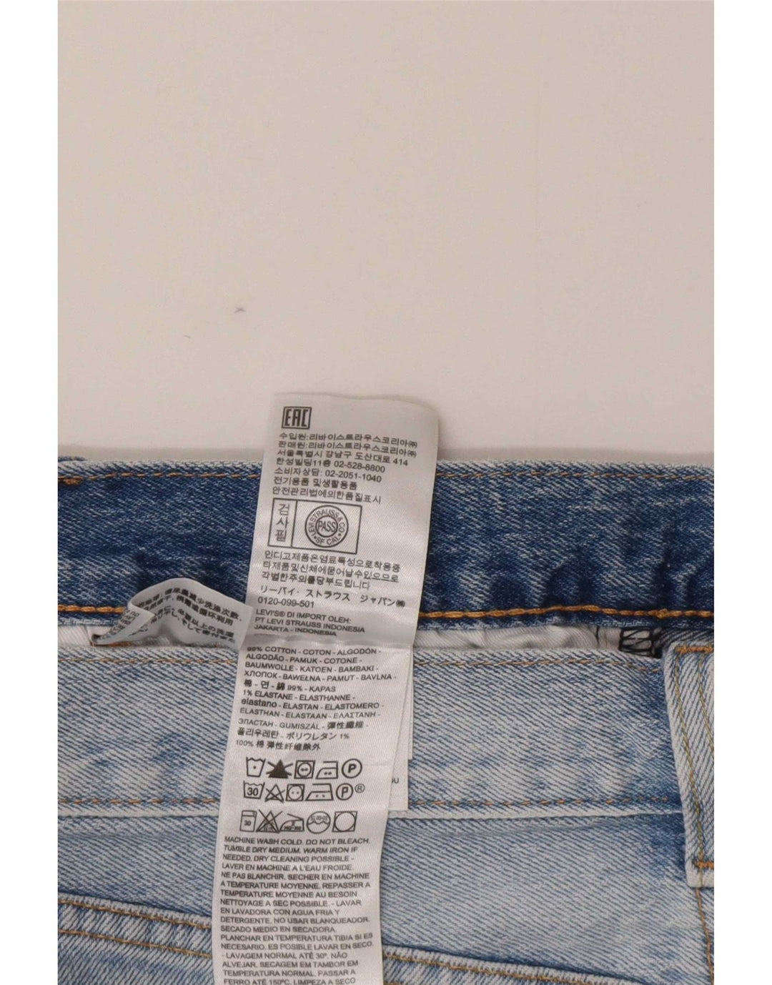 Levi's Herre 501 denimshorts W31 mellemblå bomuld