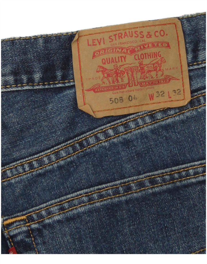 Levi's Herre 508 Straight Jeans W32 L32 Blå Bomuld