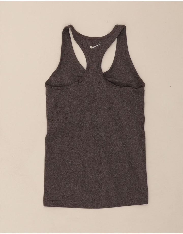 NIKE Womens Vest Top UK 2 2XS Grey Polyester Vintage Nike and Second-Hand Nike from Messina Hembry 