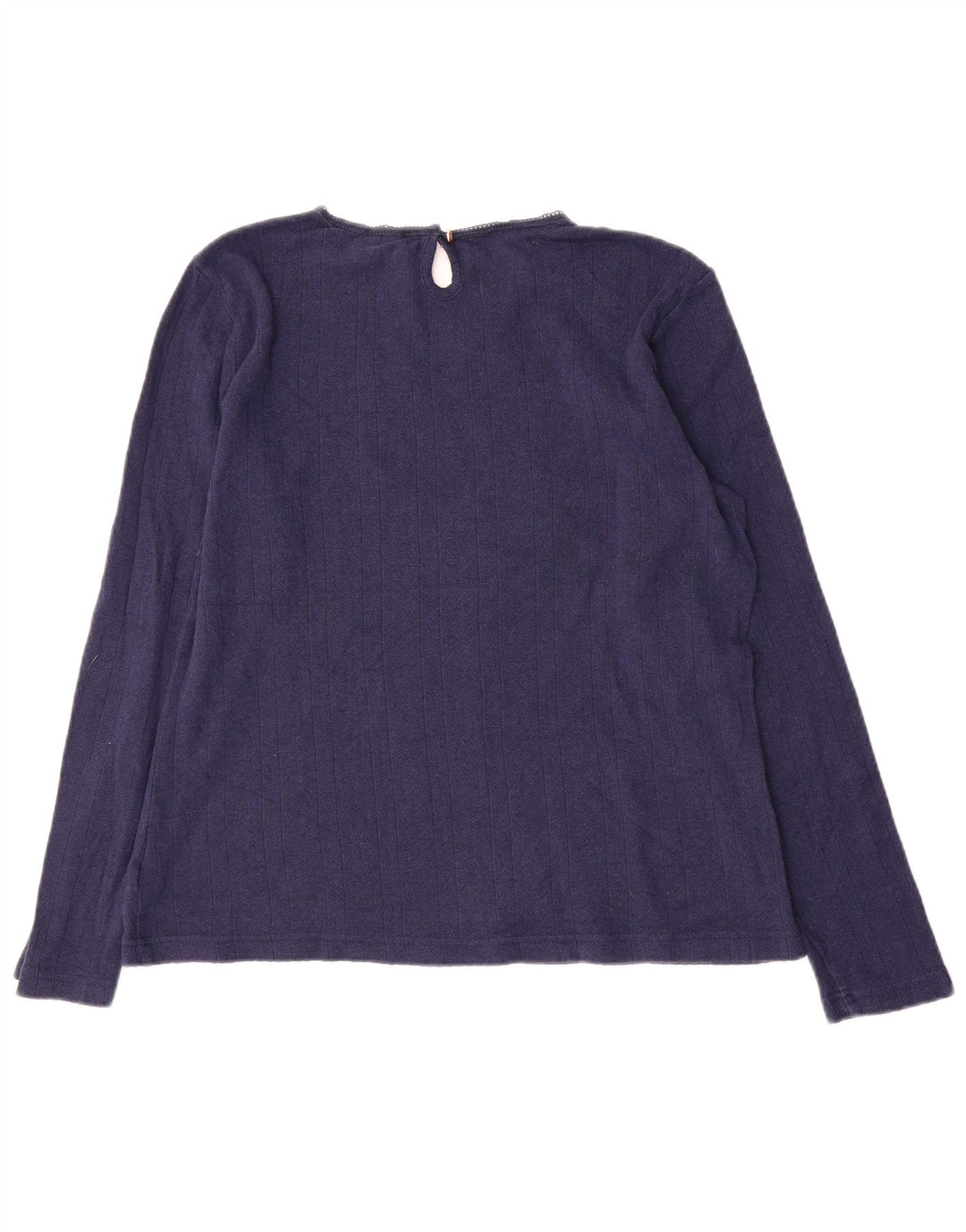 Joules Dame Top Langærmet UK 16 Large Navy Blue Bomuld