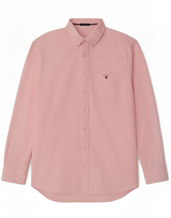 Gant herre Regular Fit skjorte størrelse 41/42 16 1/2 Large Pink Bomuld