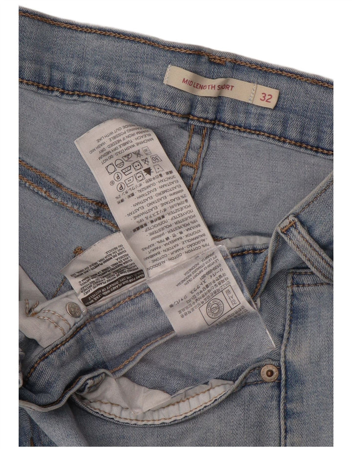 LEVI'S denimshorts til kvinder W32 Stor blå bomuld