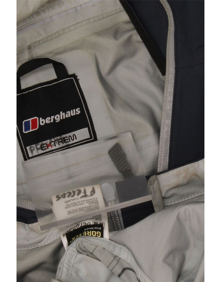 BERGHAUS Regnjakke med hætte til mænd UK 38 Mellem marineblå nylon