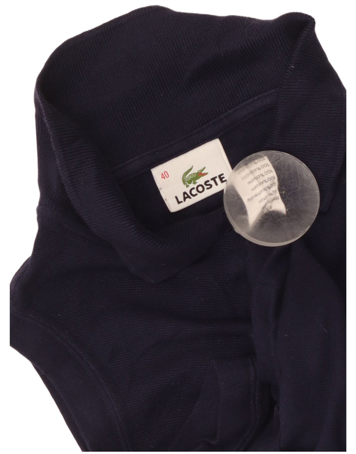 Lacoste ærmeløs poloshirt til kvinder størrelse 40 Medium marineblå bomuld