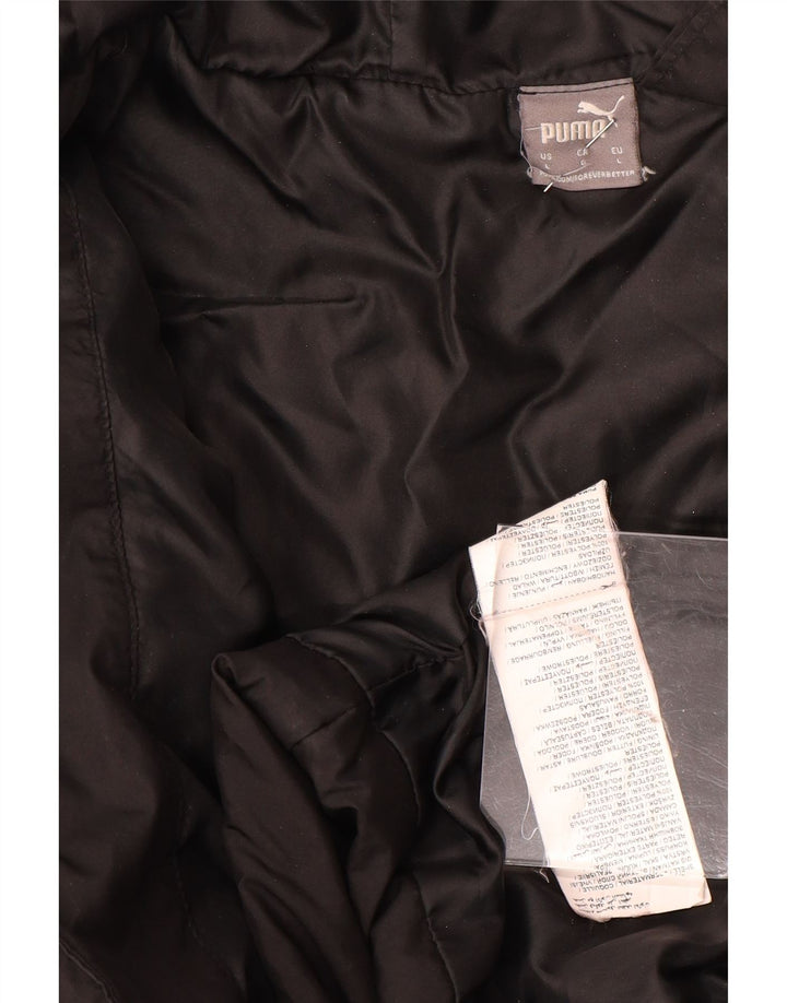Puma Polstret hættejakke til kvinder UK 16 Stor sort polyester