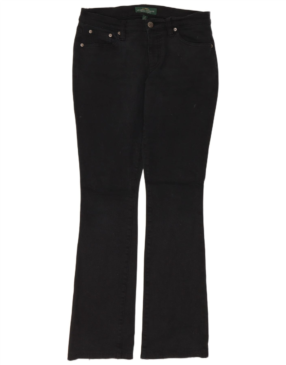 Ralph Lauren Dame Bootcut Jeans US 6 Medium W30 L31 Sort Bomuld
