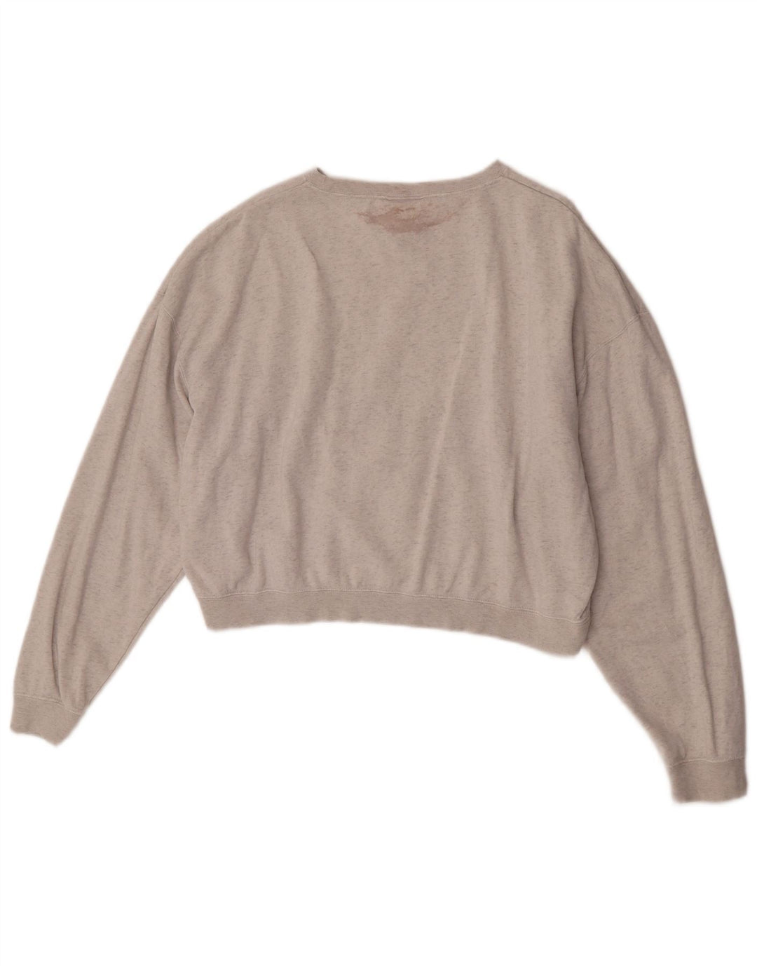 Nike Womens Crop Oversized Sweatshirt Jumper UK 14 Medium Grå Stribet