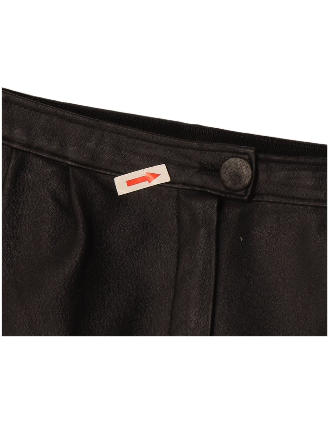 Vintage lædernederdel til kvinder W28 Medium Black