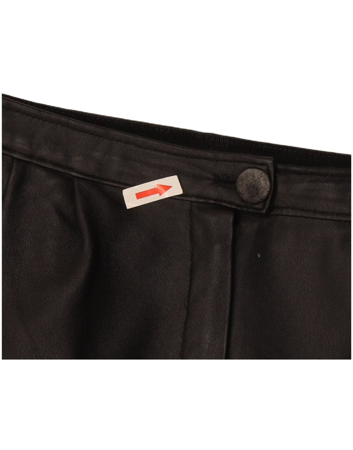 Vintage lædernederdel til kvinder W28 Medium Black