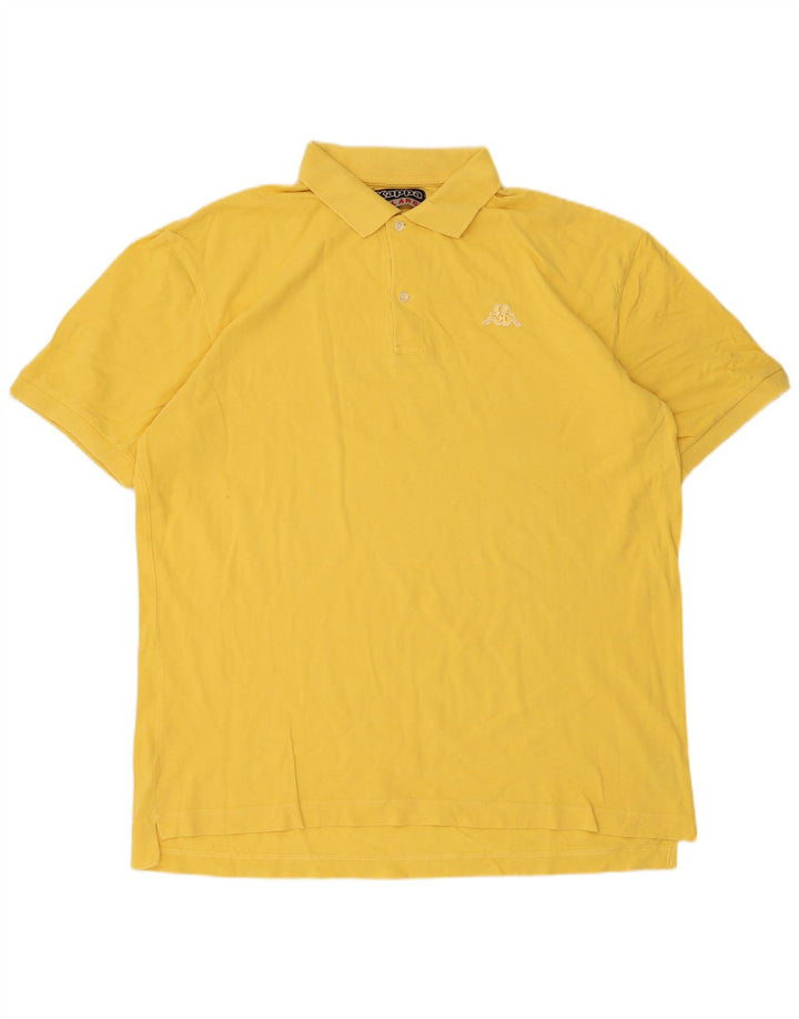 Kappa herre poloshirt 2XL gul bomuld