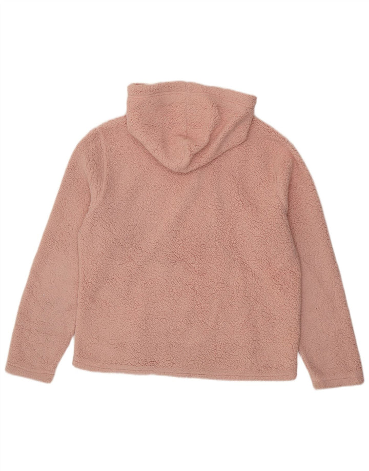FILA Fleecetrøje med hætte til kvinder UK 16 Stor Pink Polyester