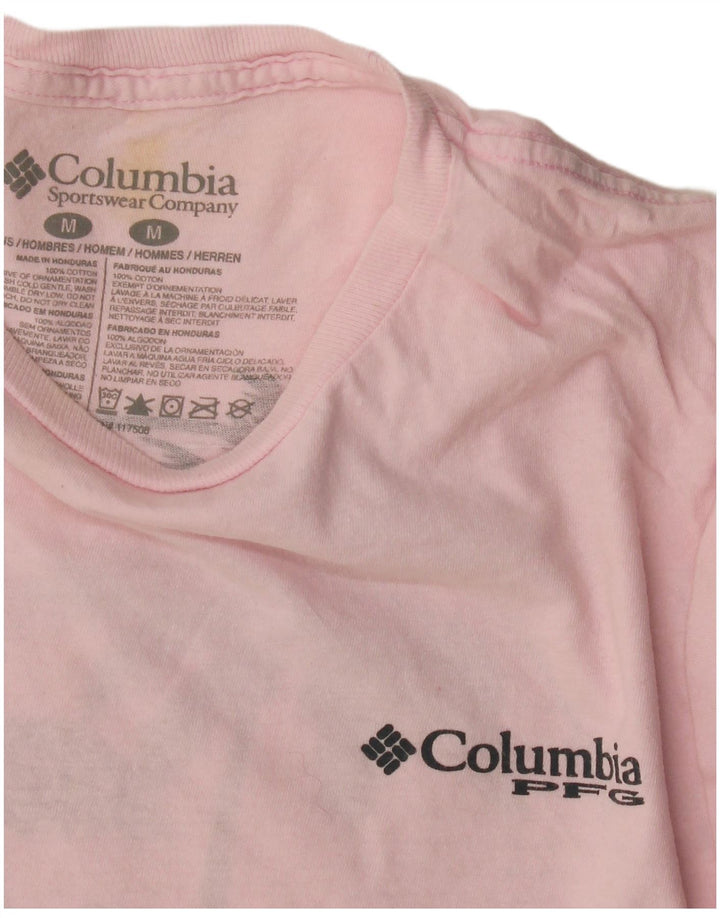 Columbia Herre grafisk T-shirt Top Medium Pink Bomuld