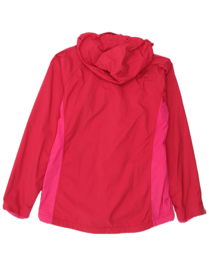 Berghaus Regnjakke med hætte til kvinder UK 12 Medium Pink Colourblock Nylon