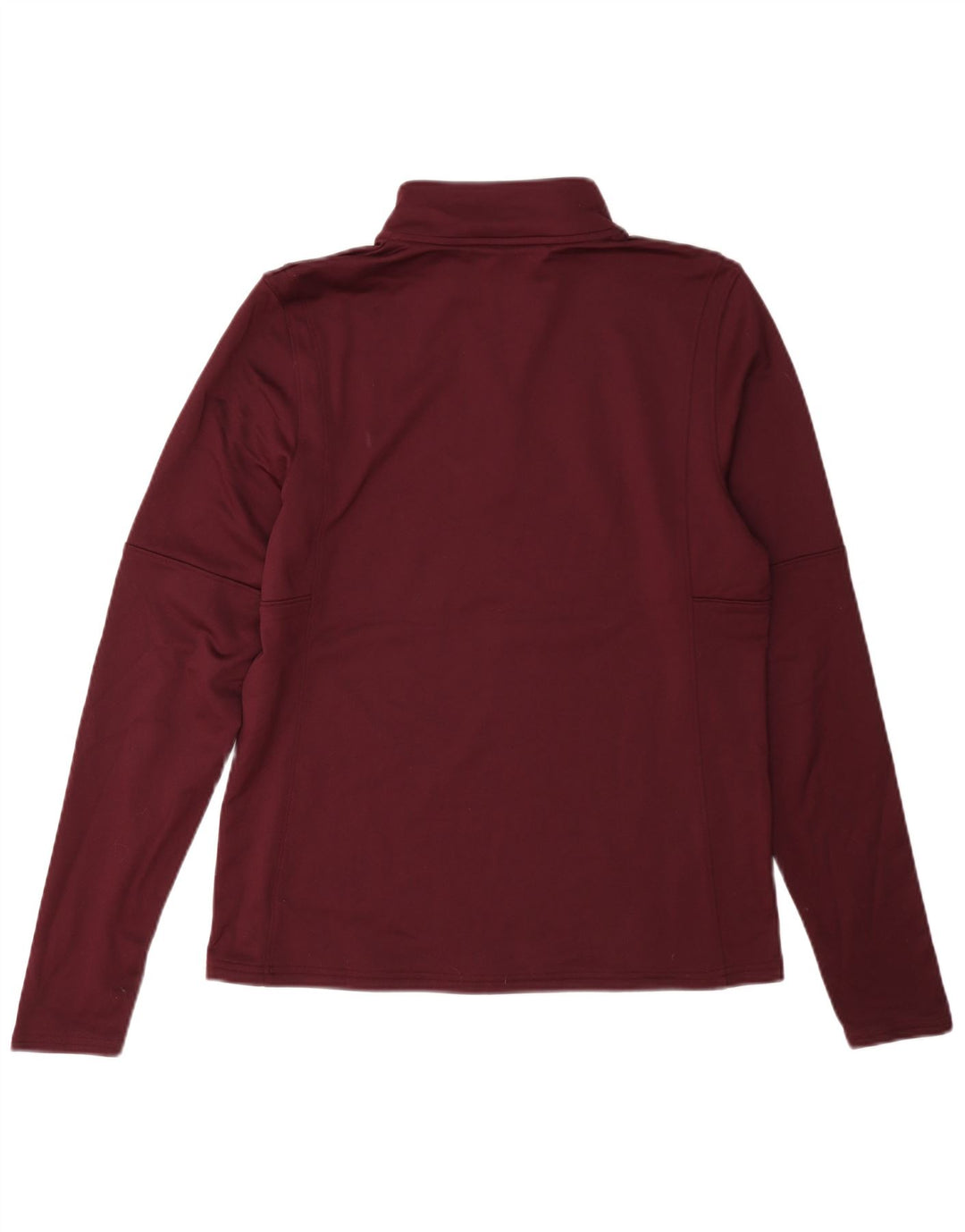 Under Armour Womens Zip Neck Top Langærmet UK 14 Medium Burgundy