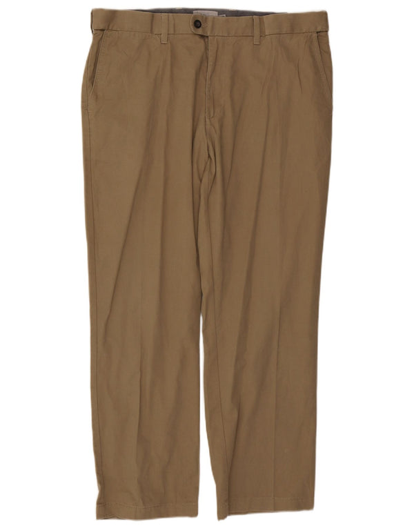 Marks & Spencer Herre Lige bukser med almindelig jakkesæt W38 L29 Khaki Bomuld