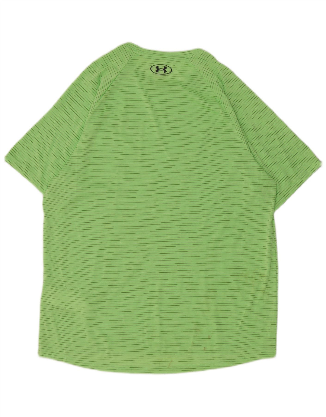 Under Armour Herre T-Shirt Top Stor Grøn Nålestribet Polyester
