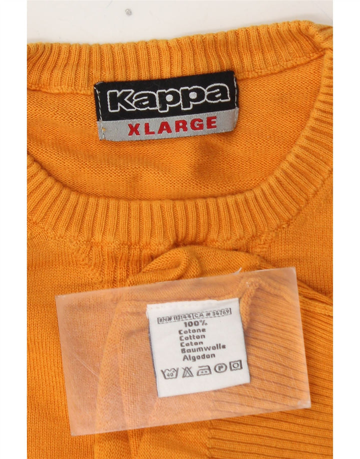 KAPPA Herre sweater med rund hals XL gul bomuld