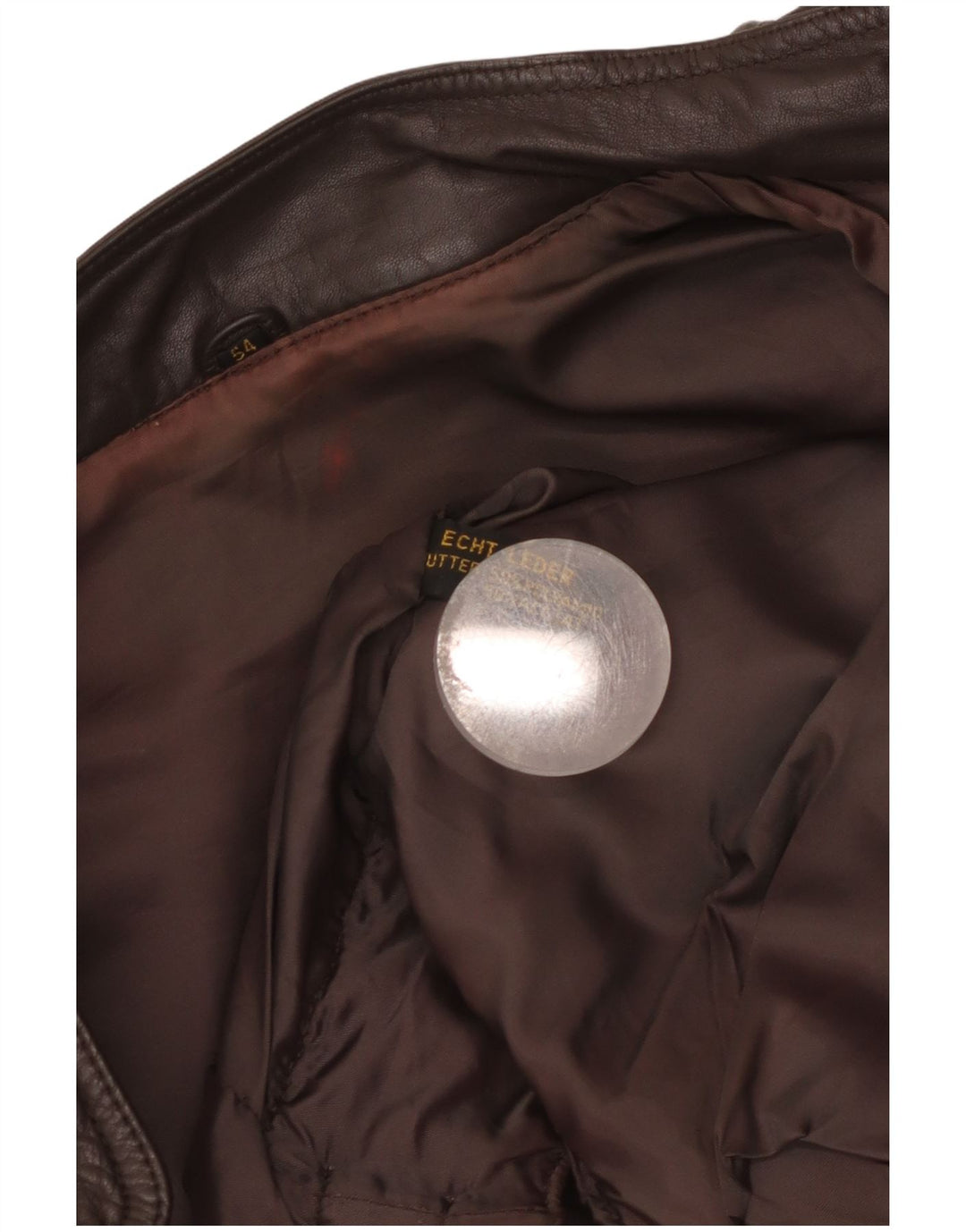 Vintage Herre Bomber Læderjakke EU 54 2XL Brun Læder