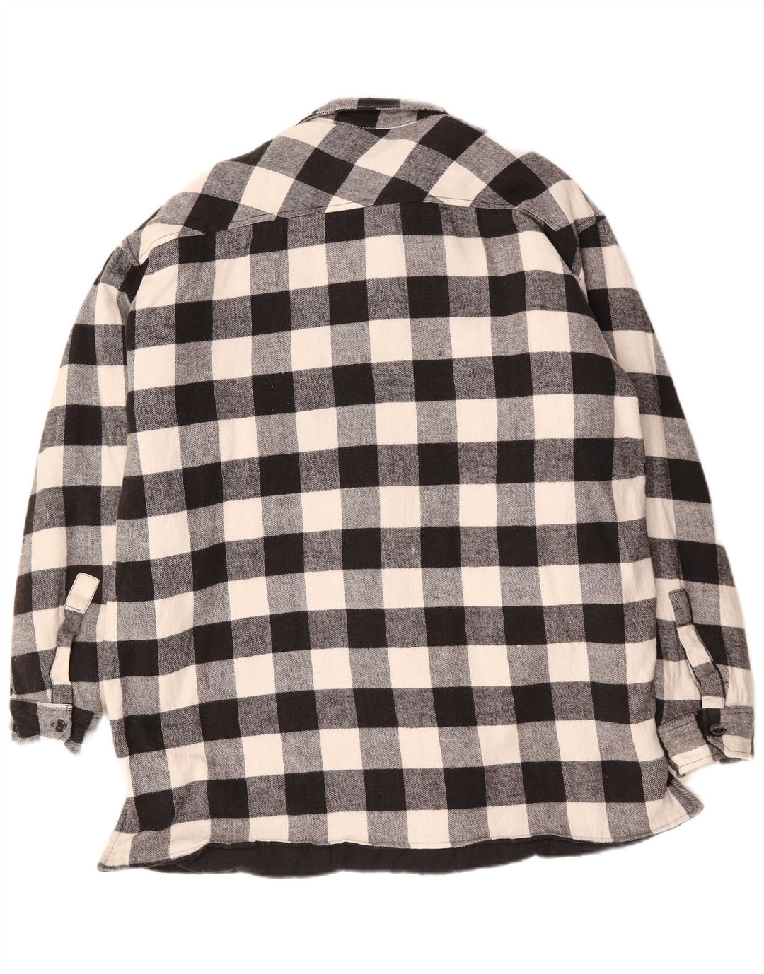 VINTAGE herre flannel skjorte 3XL sort Gingham bomuld