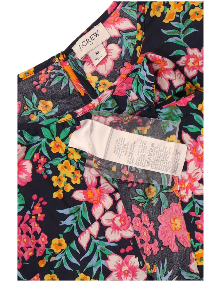 J. Crew Womens Batwing Bluse Top UK 14 Medium Flerfarvet Blomsterbomuld