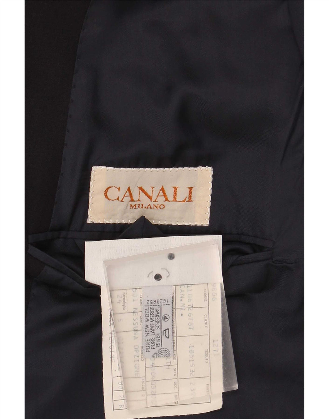 Canali Herre 2-knaps blazerjakke IT 58 4XL Marineblå Ny uld