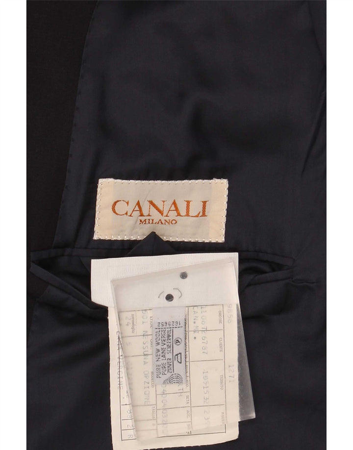 Canali Herre 2-knaps blazerjakke IT 58 4XL Marineblå Ny uld