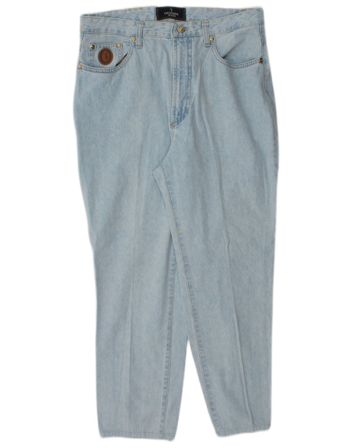 Trussardi herre cropped jeans W34 L25 blå bomuld