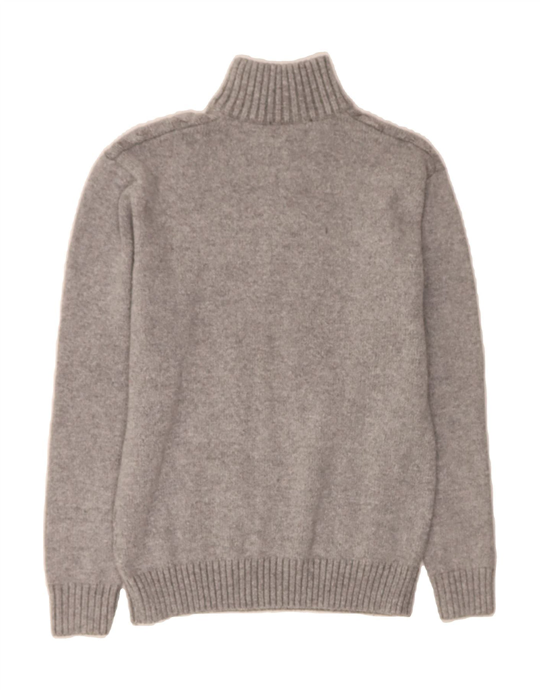 TRUSSARDI Womens Button Neck Jumper Sweater UK 18 XL Grey Acrylic Vintage Trussardi and Second-Hand Trussardi from Messina Hembry 