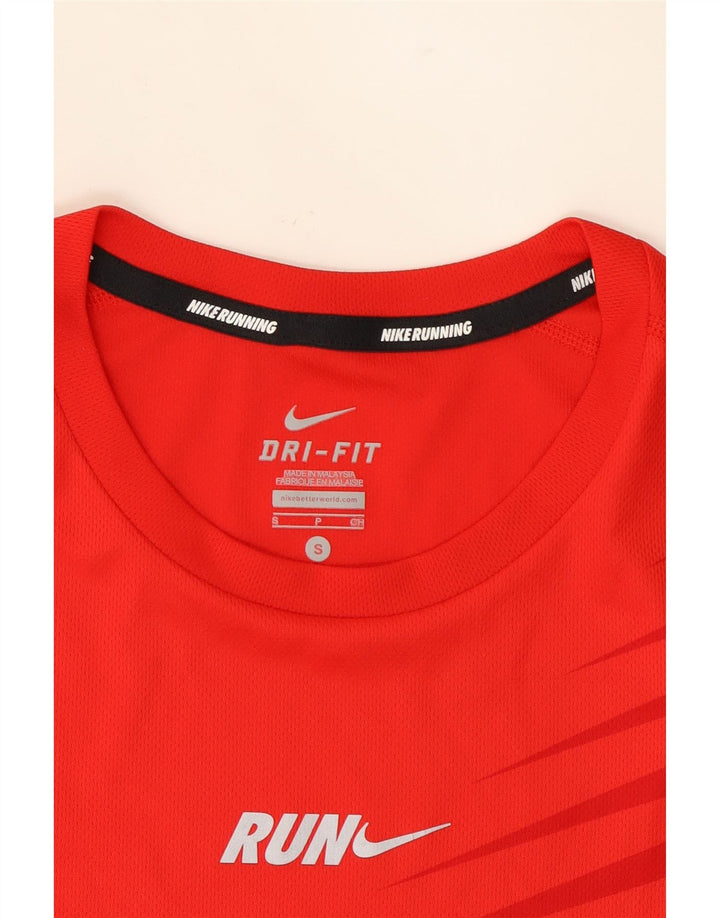 NIKE Mens Dri Fit T-Shirt Top Small Red Polyester Vintage Nike and Second-Hand Nike from Messina Hembry 