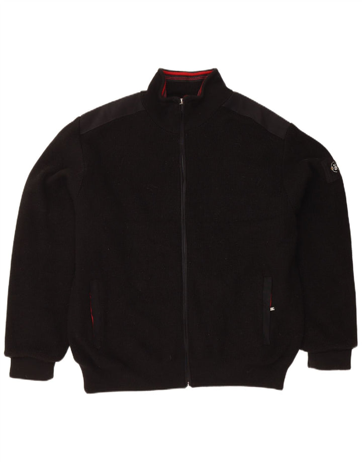 Vintage herre cardigan sweater XL sort uld