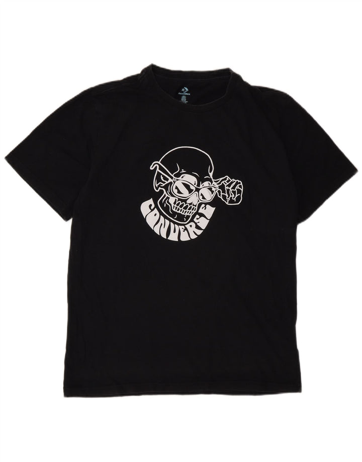 Converse grafisk t-shirt til mænd, lille sort bomuld