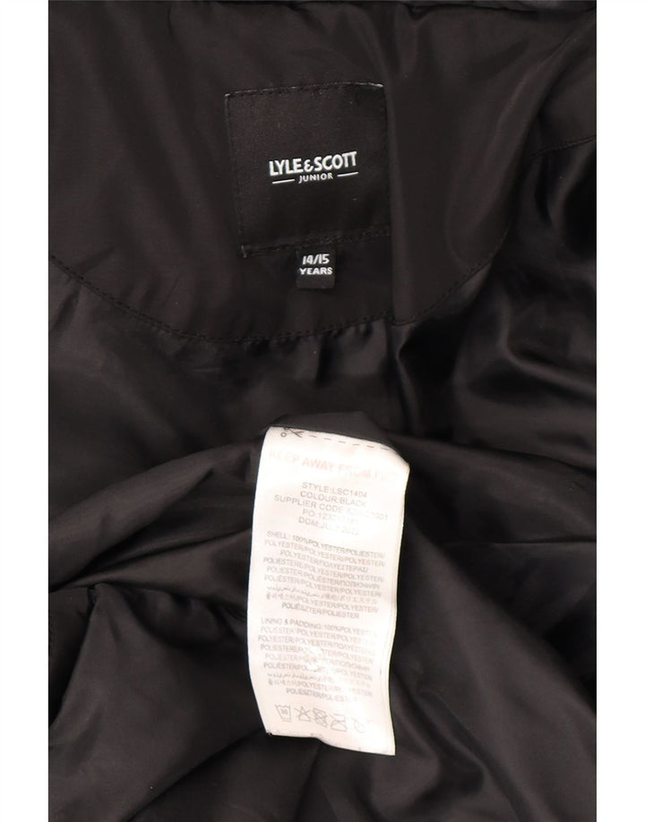 Lyle & Scott drenge hættejakke polstret 14-15 år sort polyester