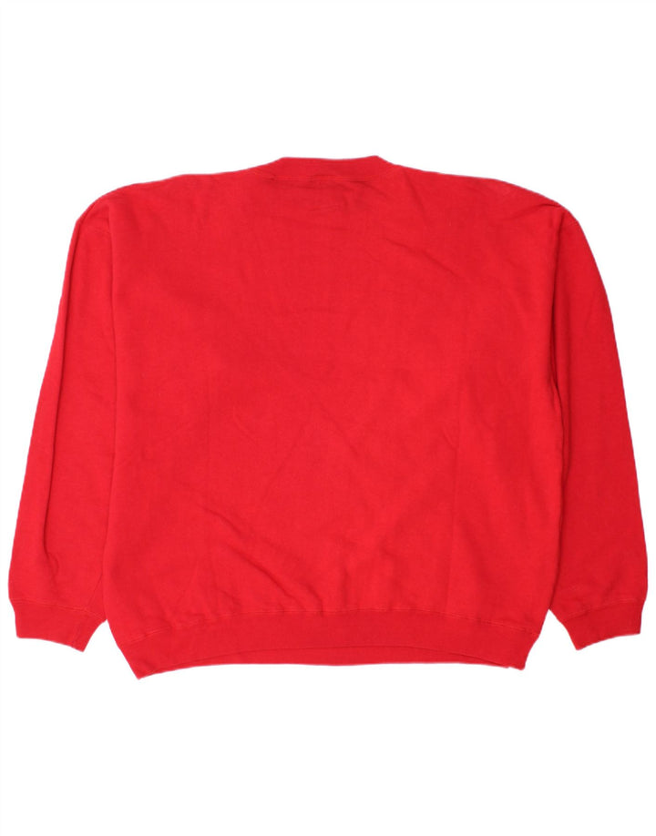 Broadway Herre Sweatshirt Jumper Stor Rød Bomuld