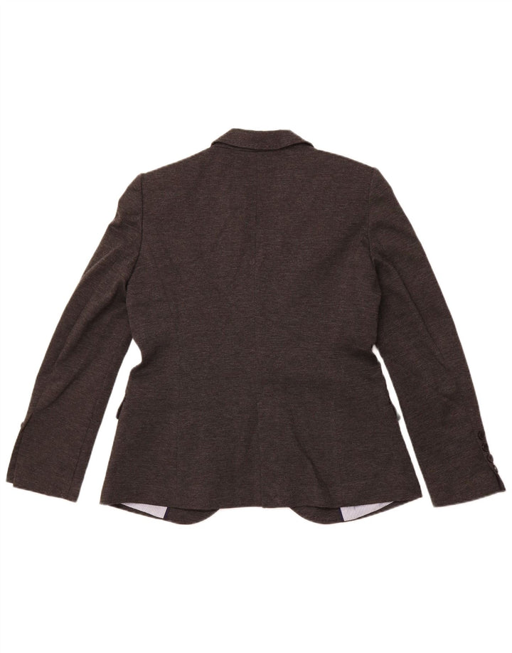 ZARA blazerjakke med 1 knap til kvinder UK 18 XL Grå polyester