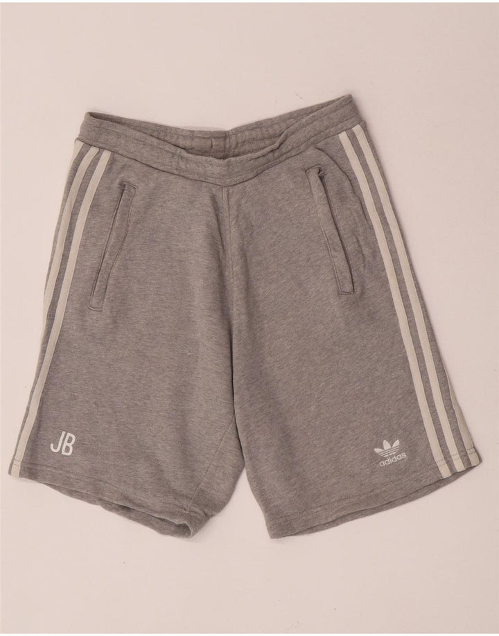 Adidas Sportsshorts til mænd, små grå flækkede bomuld