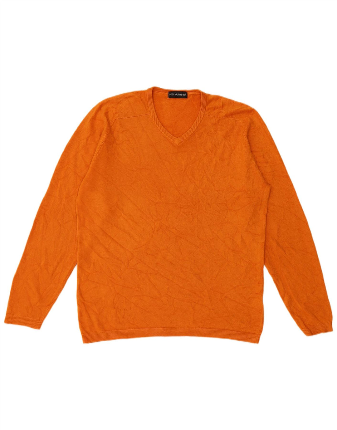 Marks & Spencer Herre Autograph V-hals sweater Small Orange Akryl