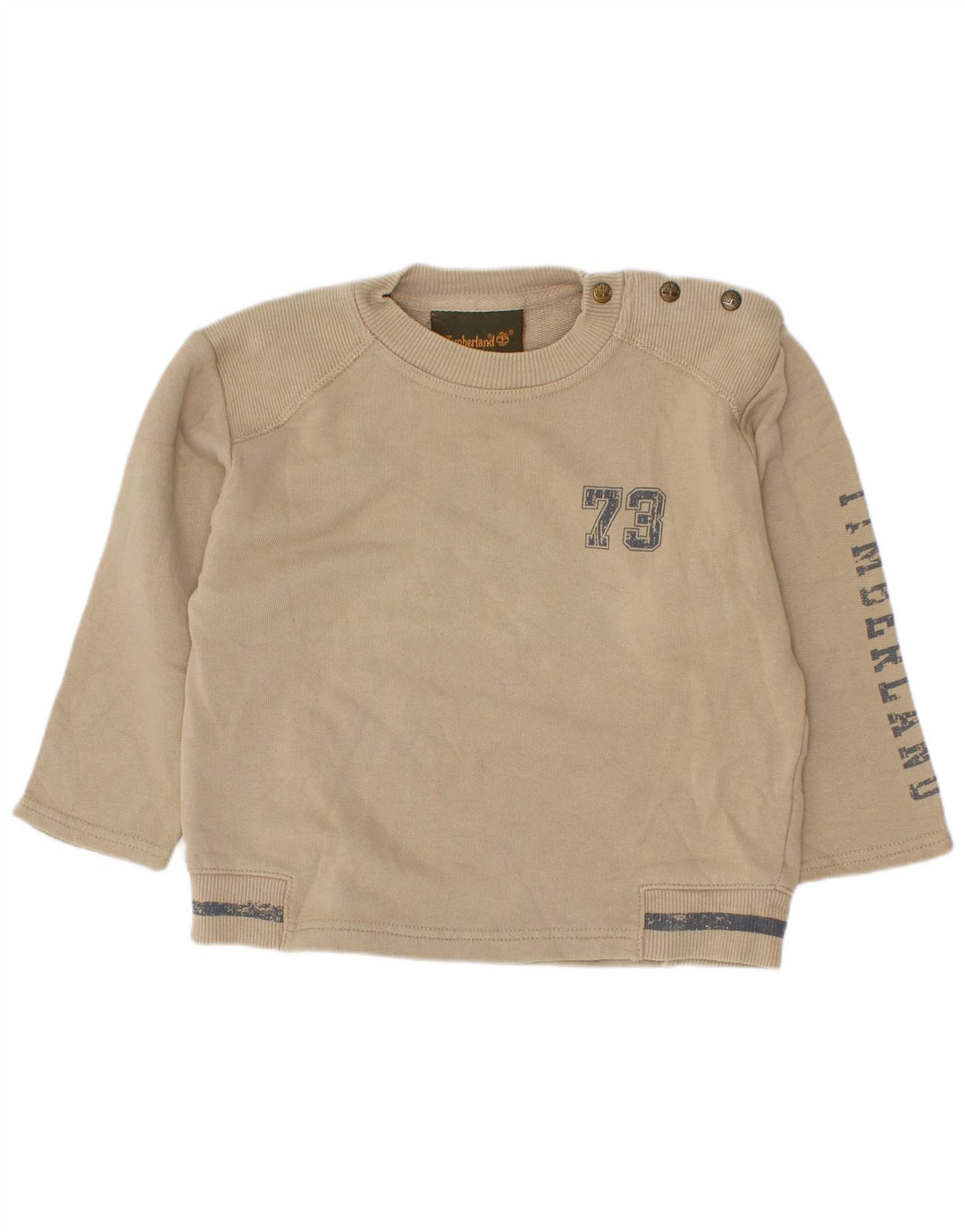 Timberland Boys Grafisk Sweatshirt Jumper 2-3 år Beige Bomuld