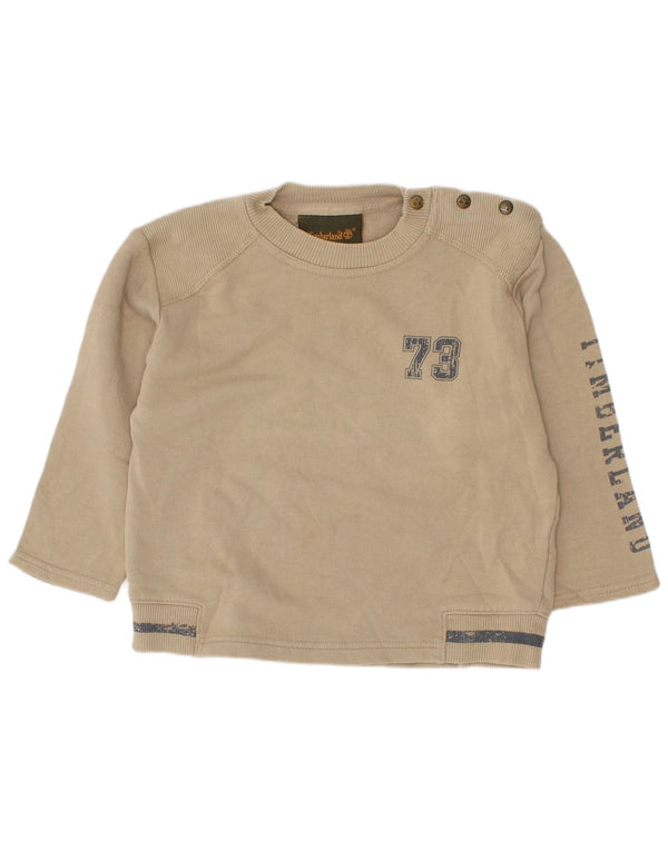 Timberland Boys Grafisk Sweatshirt Jumper 2-3 år Beige Bomuld